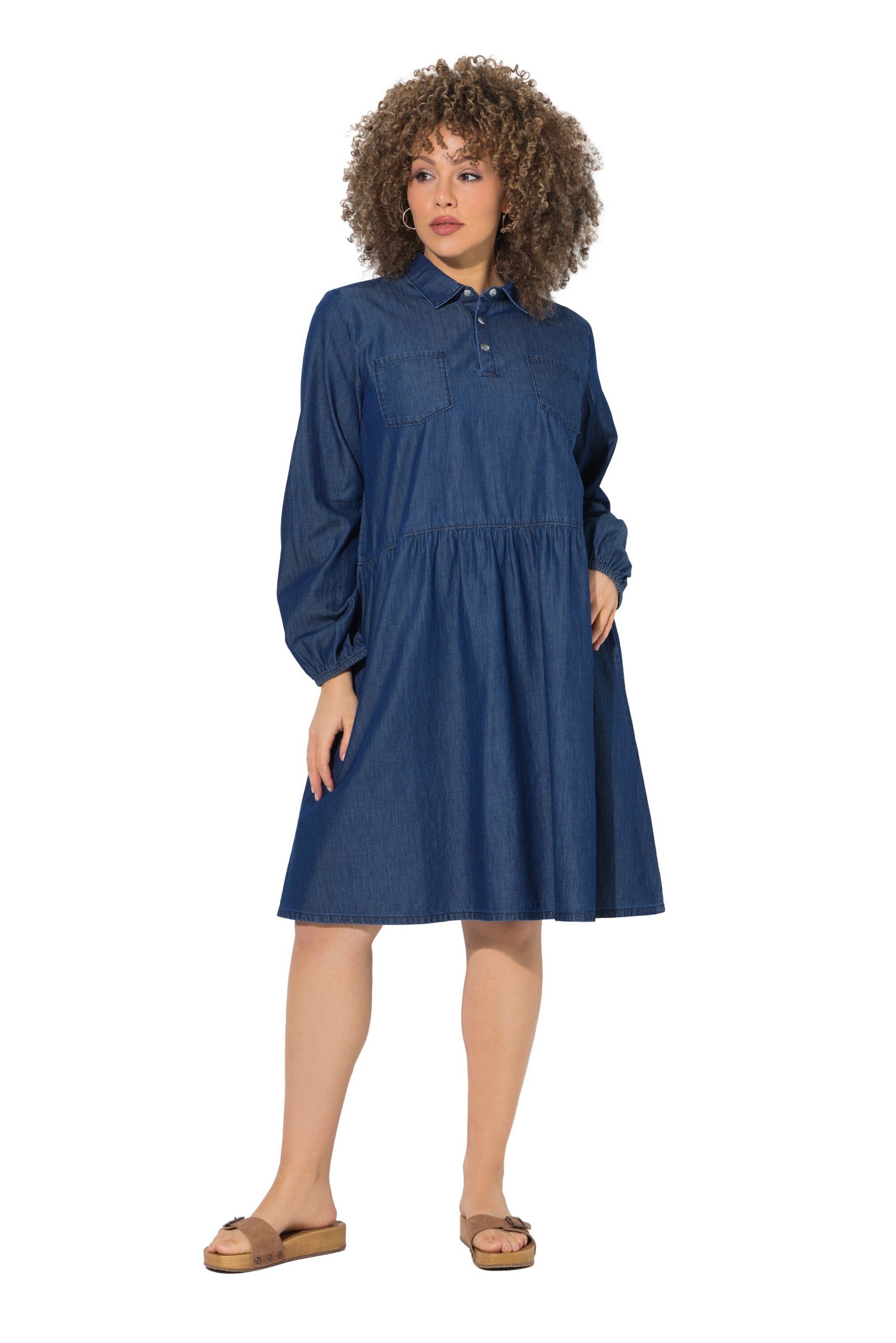 Ulla Popken Dress in Blue: front