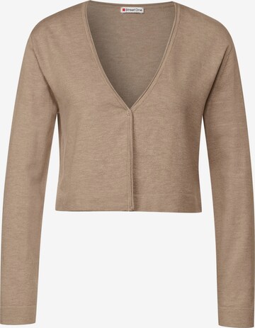 STREET ONE Knit Cardigan in Beige: front