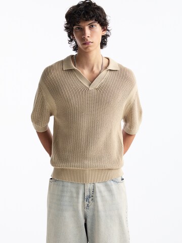 Pull&Bear Trui in Beige: voorkant