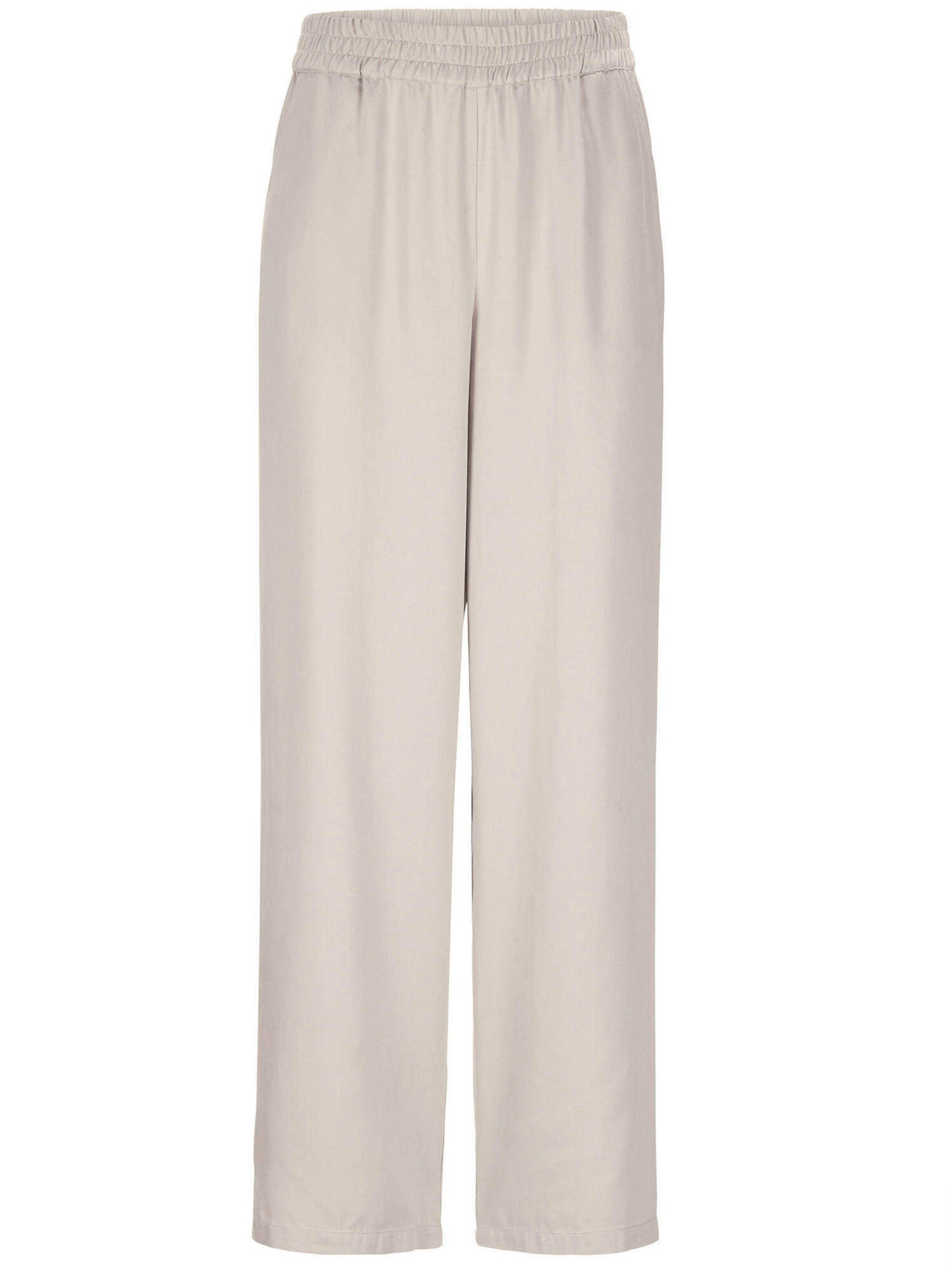 Goldner Wide leg Broek 'Vera' in Grijs: voorkant