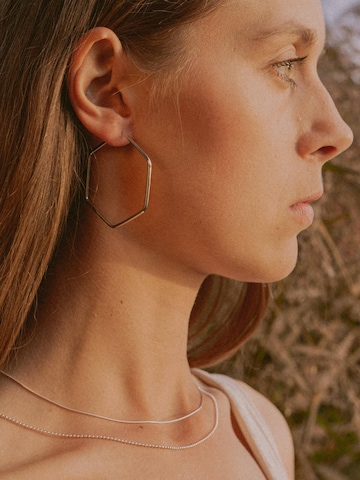 modabilé Earrings 'HEXAGON Klassisch' in Silver
