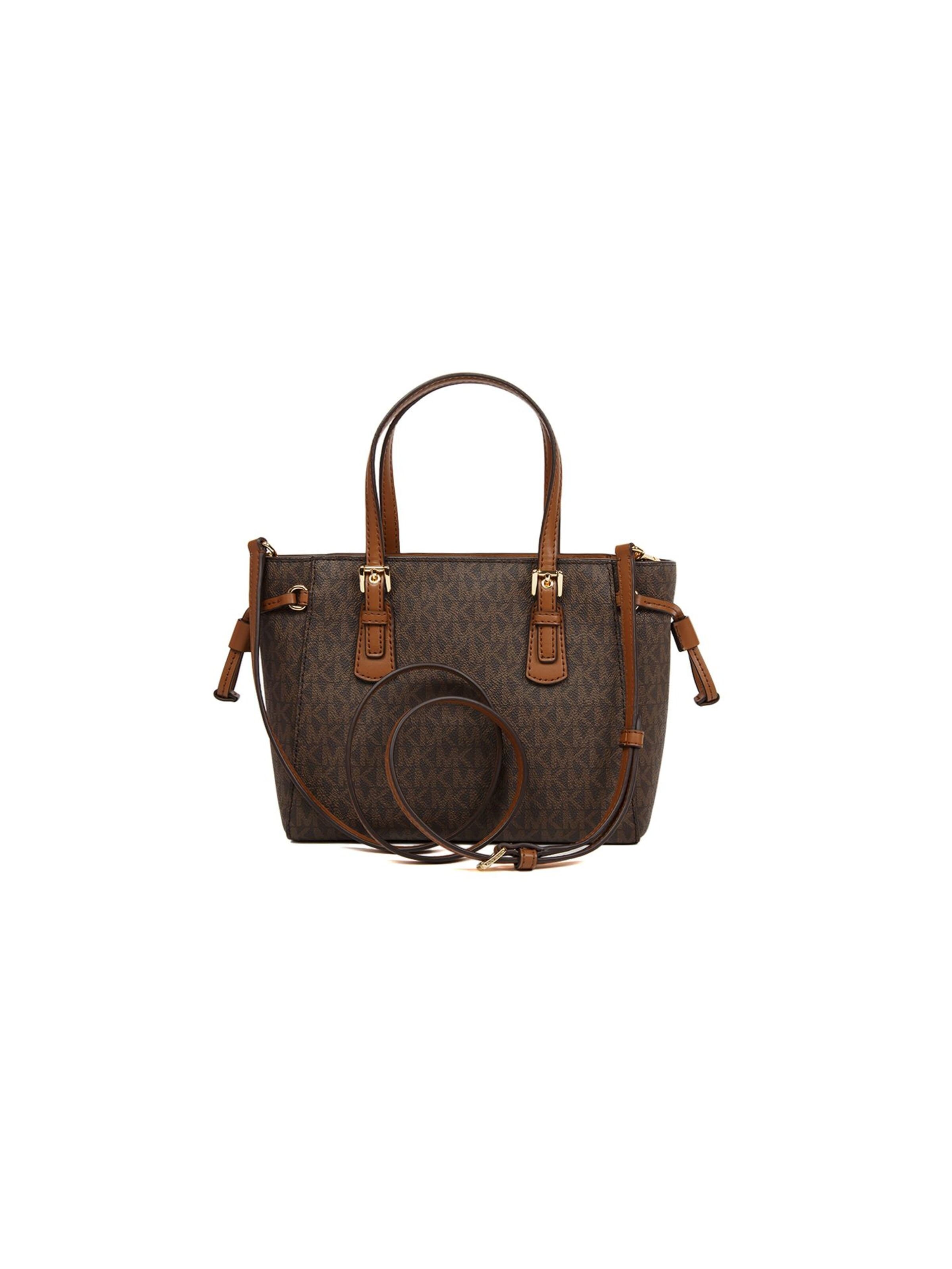 Michael Kors - Bolso de mano 'Voyager Extra-Small Convertible Top-Zip Tote' en marrón