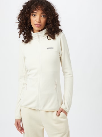 COLUMBIA Athletic fleece jacket 'Ali Peak' in White: front