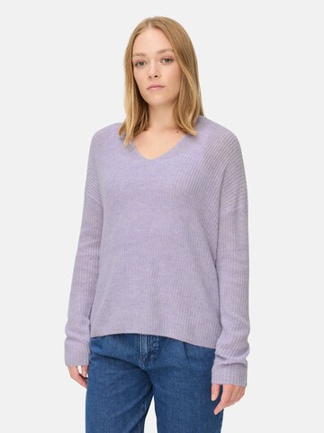 CAMEL ACTIVE Strickpullover mit V-Ausschnitt in Lila: Vorderseite