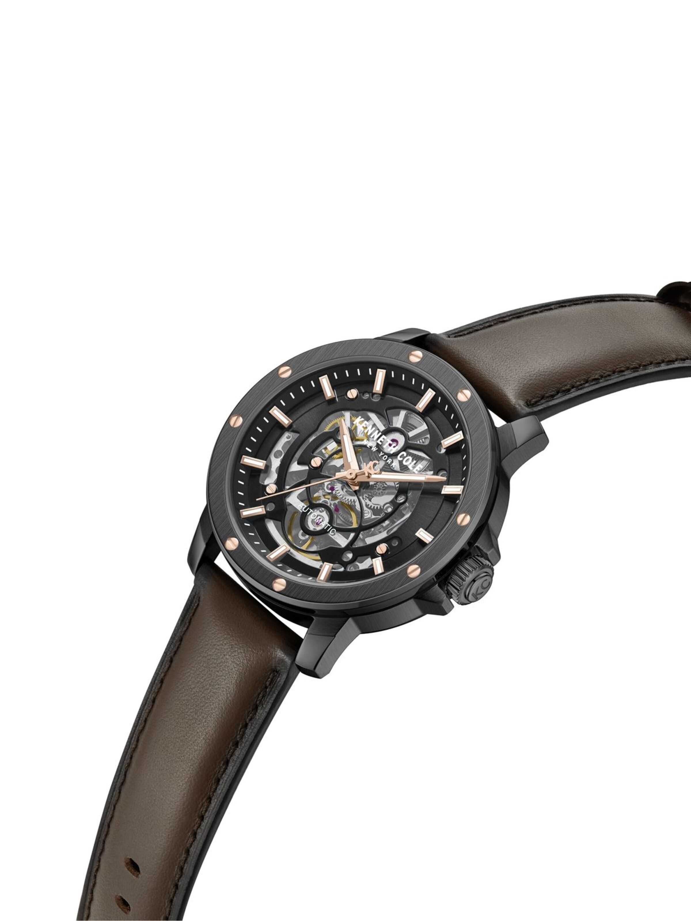Kenneth Cole Analog watch 'Automatic watch Harrison' in Black