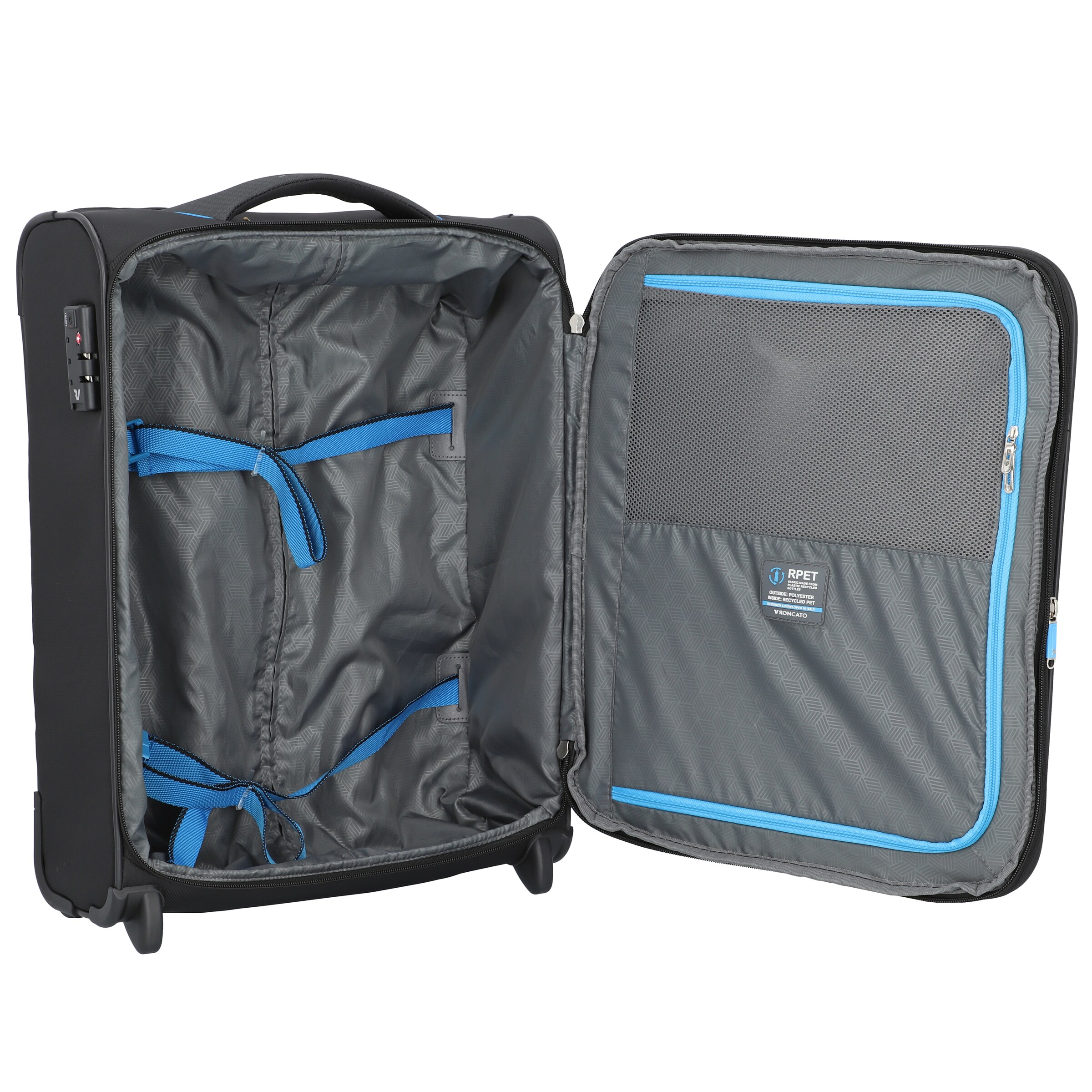 Roncato Crosslite 2-Rollen Kabinentrolley 55 cm in Schwarz