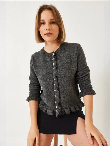 Bianco Lucci Strickjacke in Grau