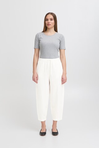 ICHI - Pierna ancha Pantalón 'Linno' en blanco