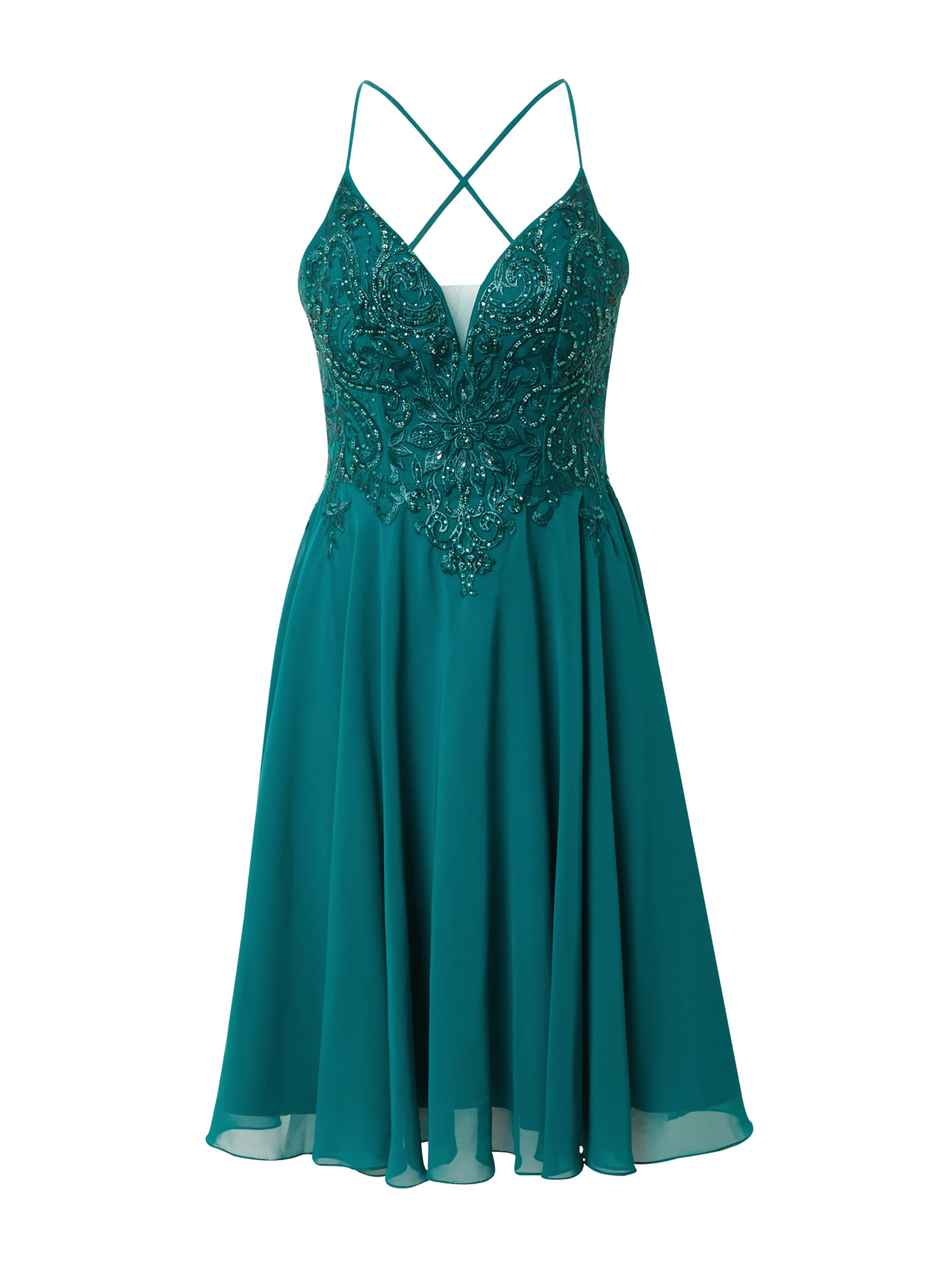 LUXUAR Koktel haljina u smaragdno zelena, Pregled proizvoda