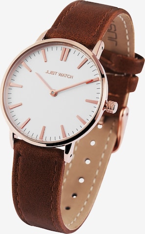 Just Watch Analoguhr in Braun: Vorderseite