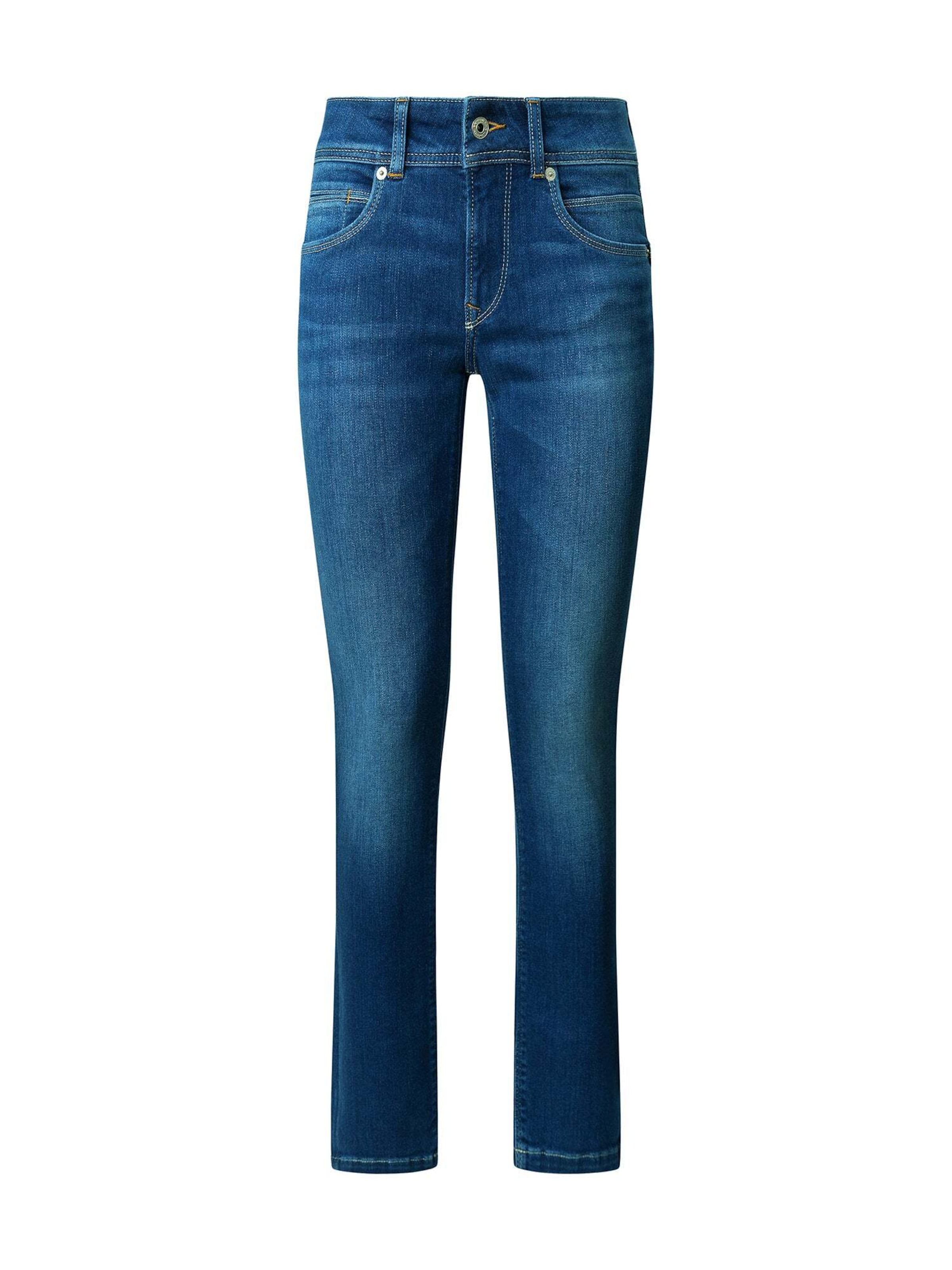 Coupe slim Jean Pepe Jeans en bleu : devant
