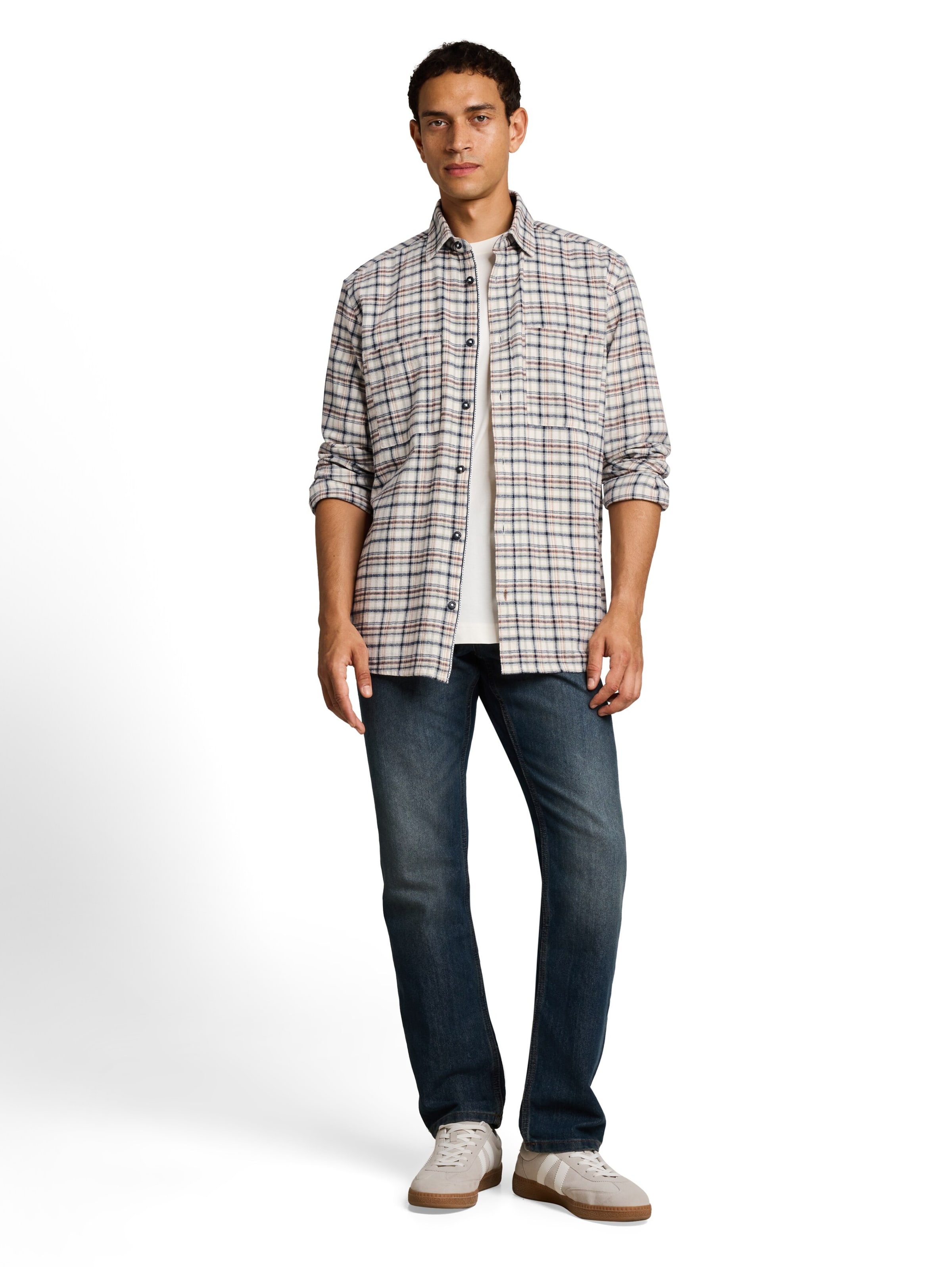 TOM TAILOR - Ajuste regular Camisa en blanco