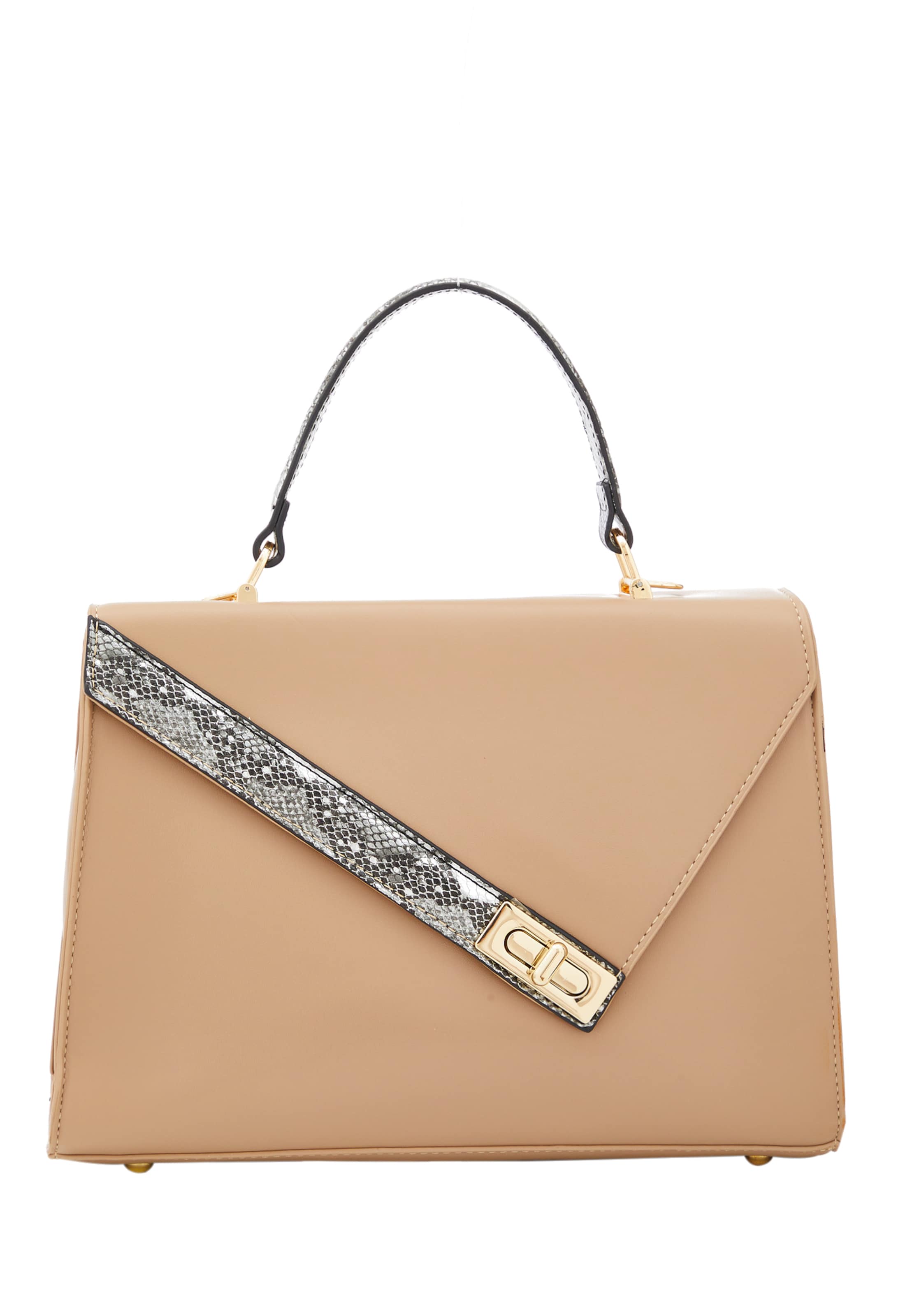 Borsa a mano di Usha in beige: frontale