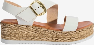 Sandales 'Keilsandalen' Desa en blanc : devant