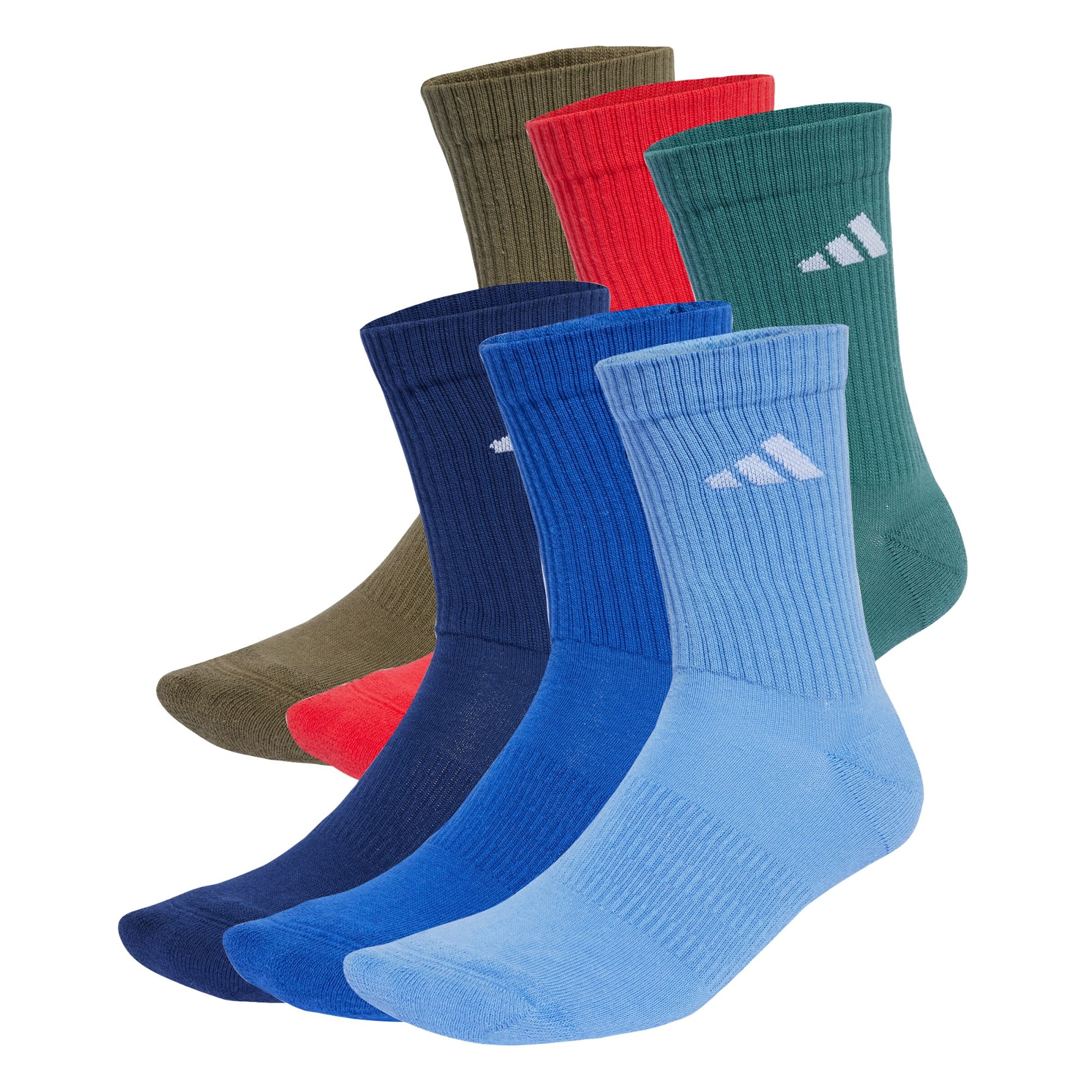 Chaussettes de sport 'Cushioned Crew 6 Pairs' ADIDAS PERFORMANCE en bleu : devant