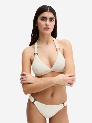 Marc O'Polo Triangle Bikini top ' Firecracker Floral ' in White: front
