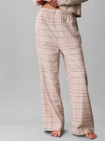 Calvin Klein Pyjamabroek in Beige: voorkant