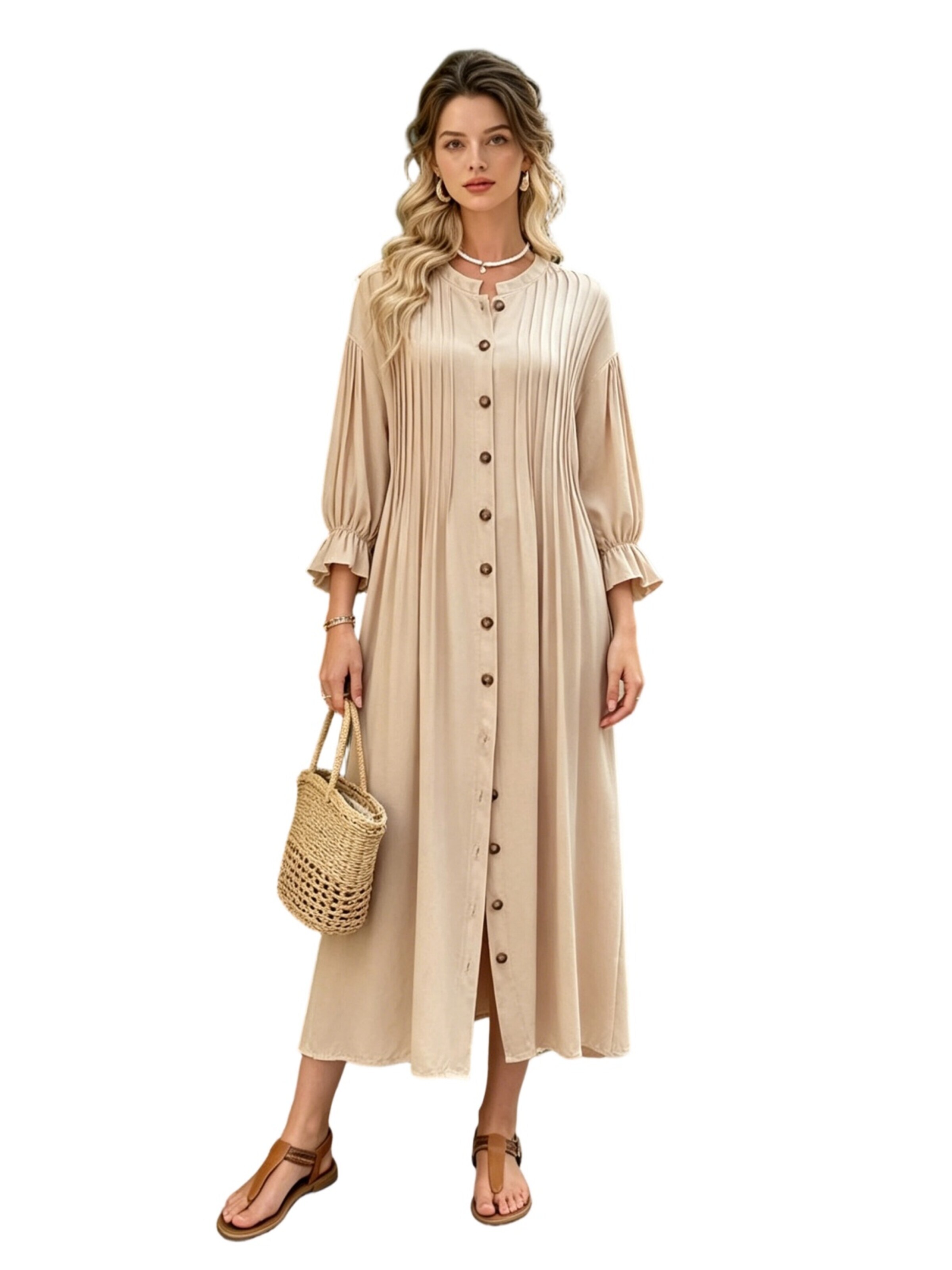 MODIURBAN Kleid‌‌‌‌ in Beige: Vorderseite