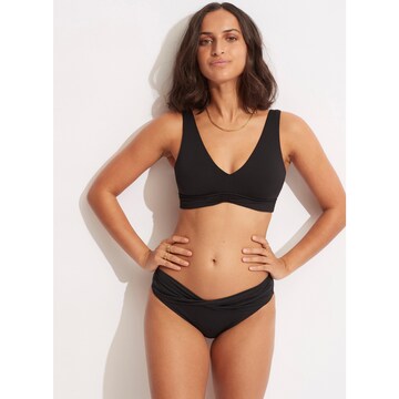 Seafolly Σλιπ μπικίνι σε μαύρο: μπροστά