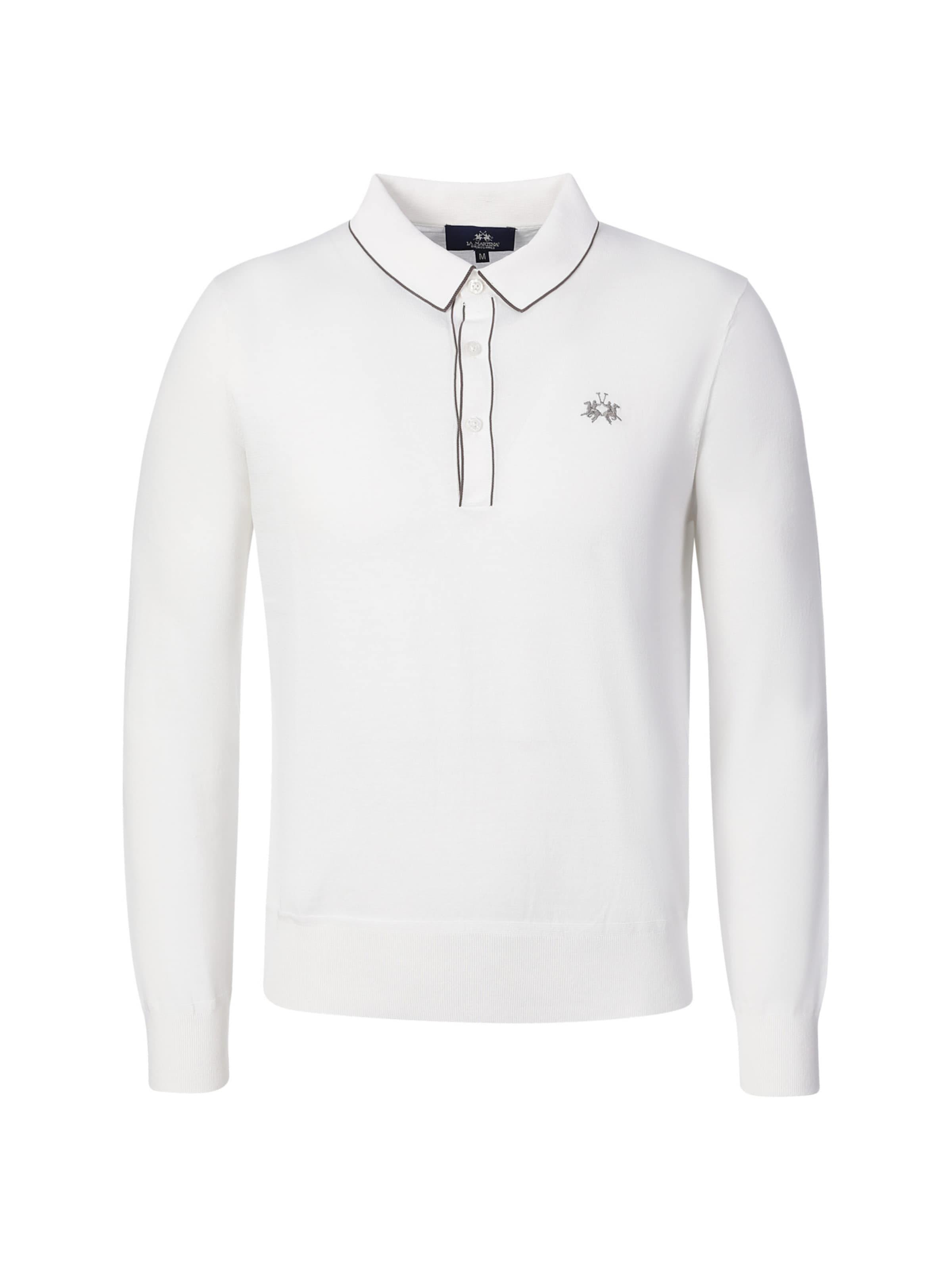 La Martina T-Shirt 'MCS006' en S en blanc, Vue avec produit
