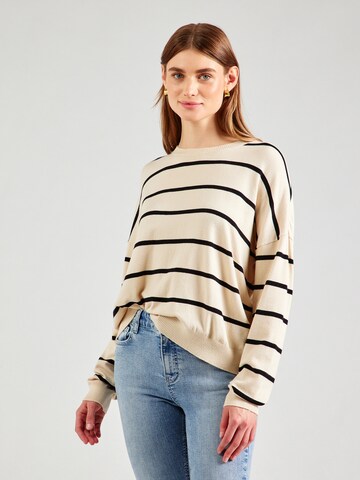 MYLAVIE by Sarah Harrison Sweater in Beige: front