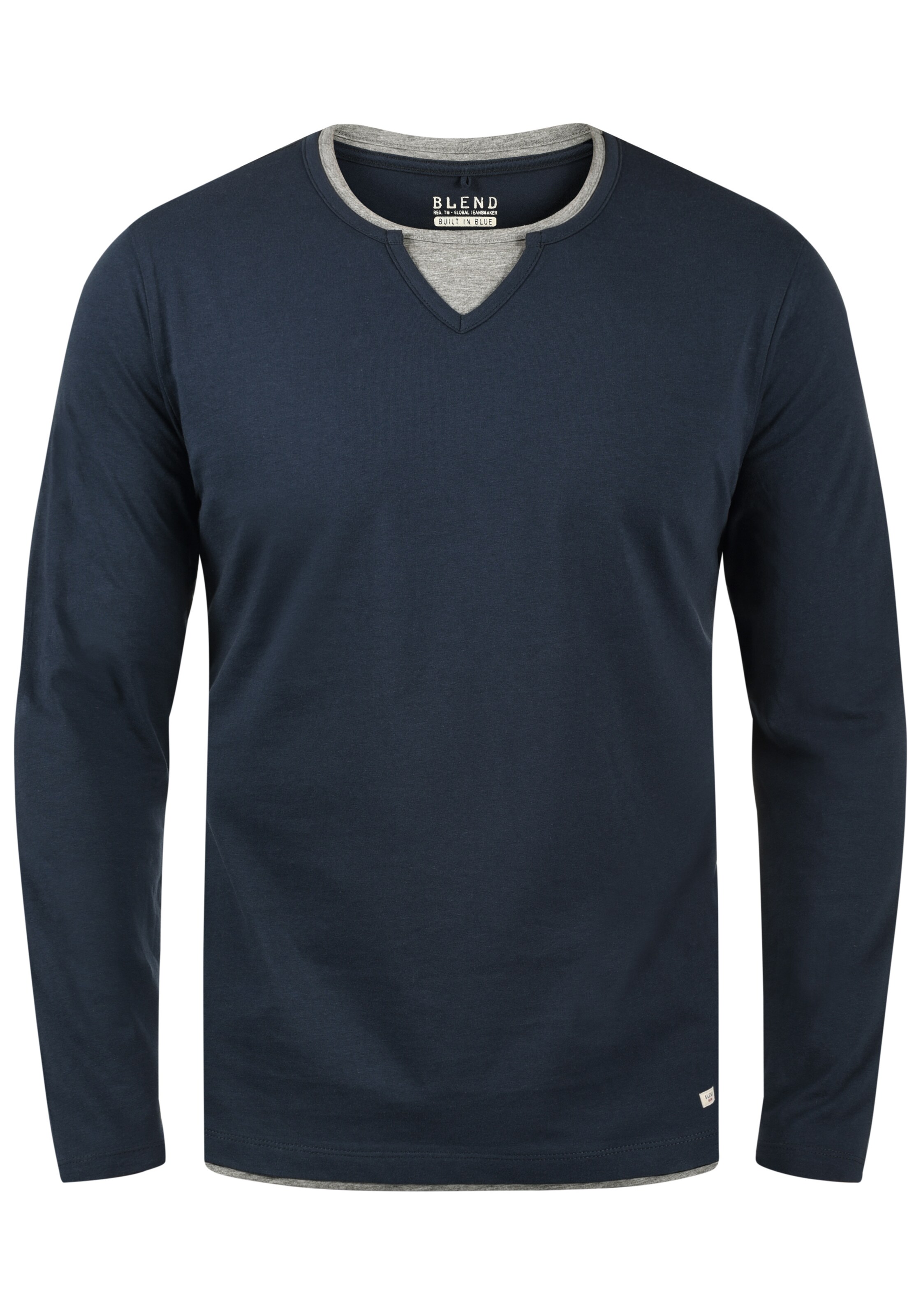 BLEND - Camisa 'Leonas' em azul: frente