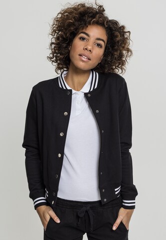 Urban Classics Sweatvest in Zwart: voorkant