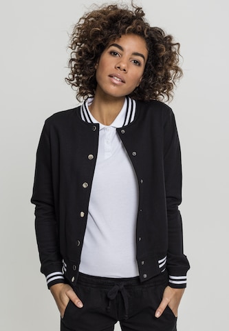 Urban Classics Sweatvest in Zwart: voorkant