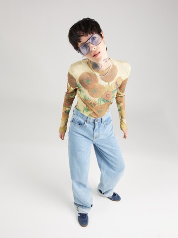 TOPSHOP Shirt 'National Gallery Van Gog' in Gelb