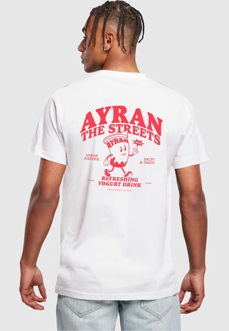Mister Tee Shirt 'Ayran The Streets' in Wit: voorkant