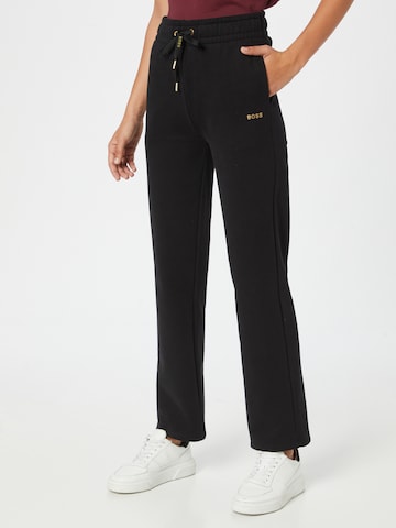 BOSS Orange Regular Trousers 'Emayla' in Black: front