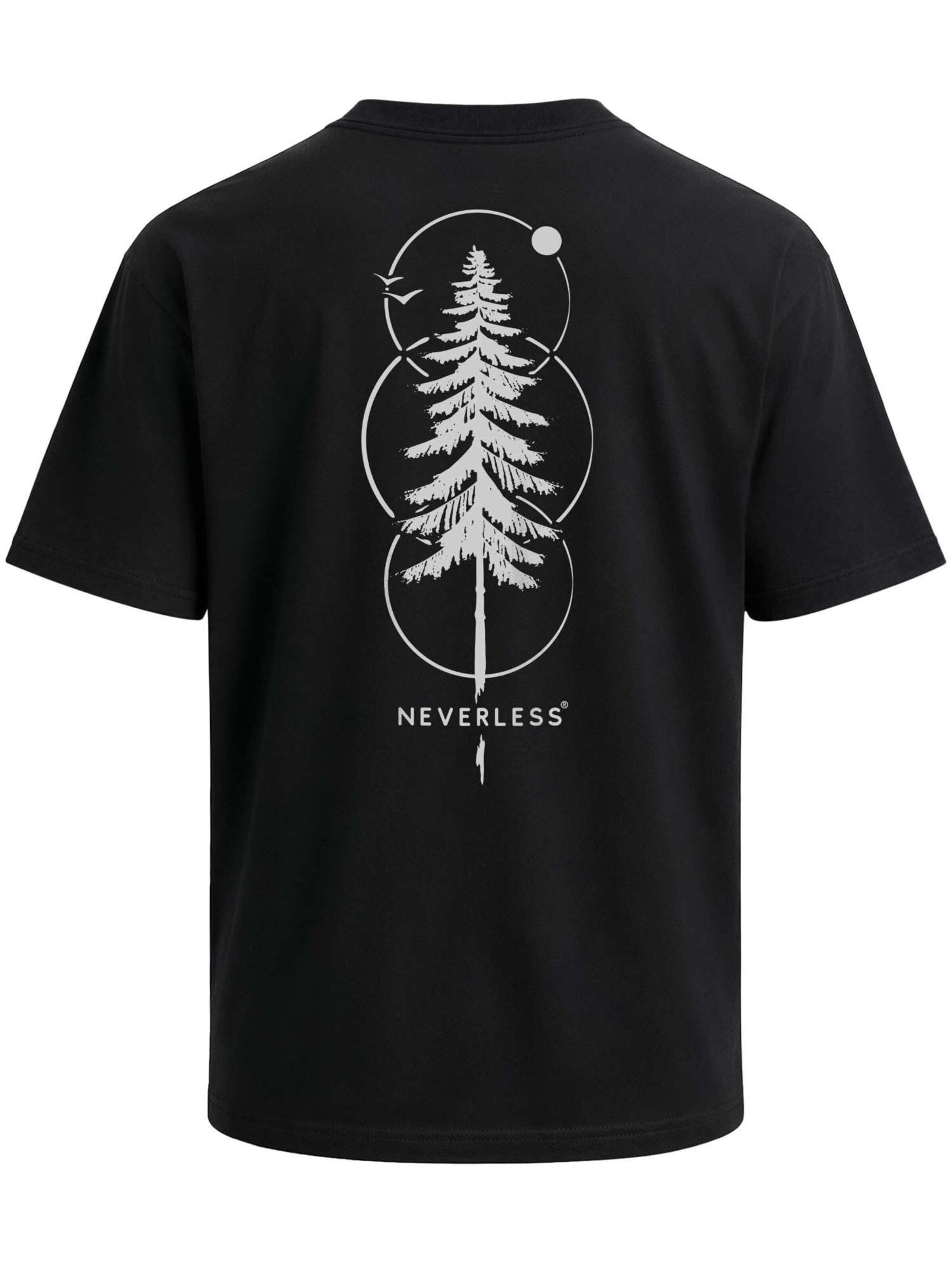 Neverless Shirt 'Outdoor Baum' in Black