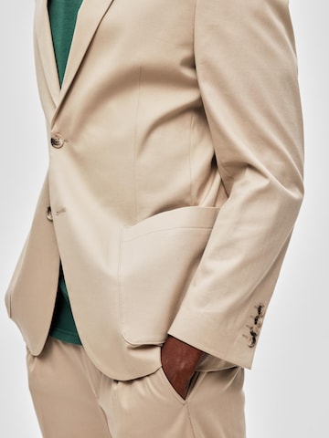 SELECTED HOMME Slim fit Suit Jacket 'GIBSON' in Beige