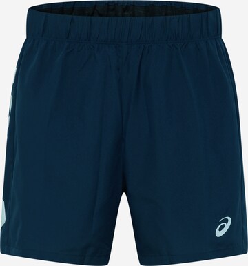 ASICS Workout Pants in Blue: front