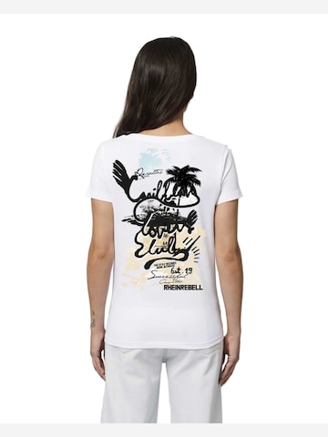 Rheinrebell Shirt 'T Shirt V Ausschnitt "California"'‌‌‌‌‌ in Schwarz