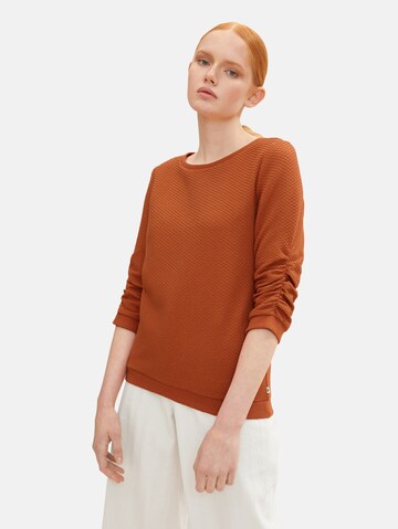 Sweat-shirt TOM TAILOR en marron