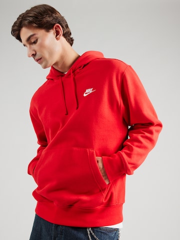Nike Sportswear Regular Fit Sweatshirt 'Club Fleece' in Rot: Vorderseite