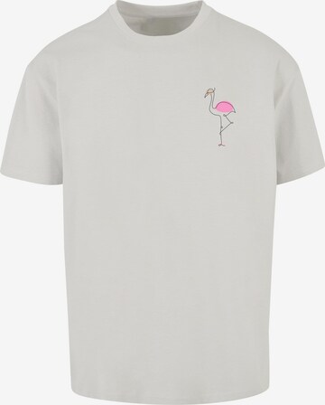 T-Shirt 'Flamingo' Merchcode en gris : devant