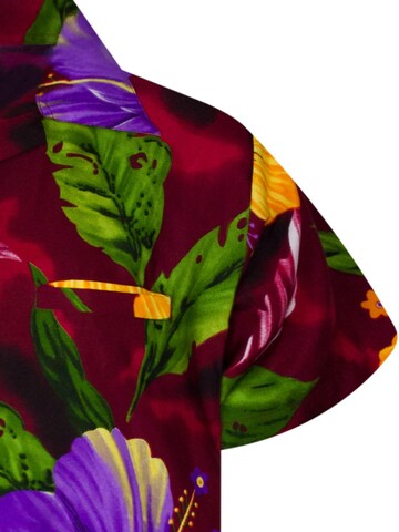 King Kameha Shirt 'Big Flower' in Red