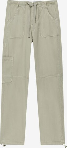 Pull&Bear Normální Kalhoty – zelená: přední strana