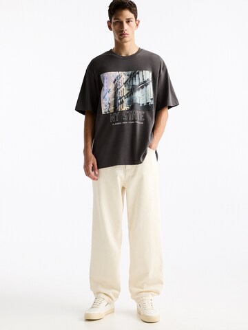 Pull&Bear Koszulka w kolorze szary