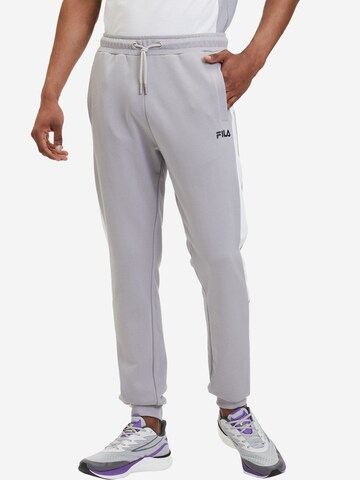 FILA Tapered Sports trousers 'TROPEA' in Grey: front