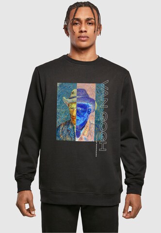 Merchcode Sweatshirt 'Apoh - Van Gogh Grey Felt Hat' in Schwarz: predná strana