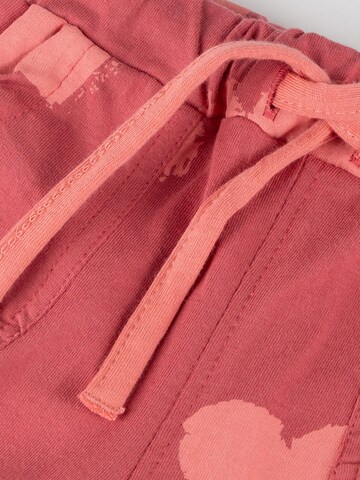 SIGIKID Regular Trousers 'Shorts Pink Birds' in Pink