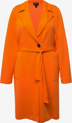 Ulla Popken Between-Seasons Coat in Orange: front