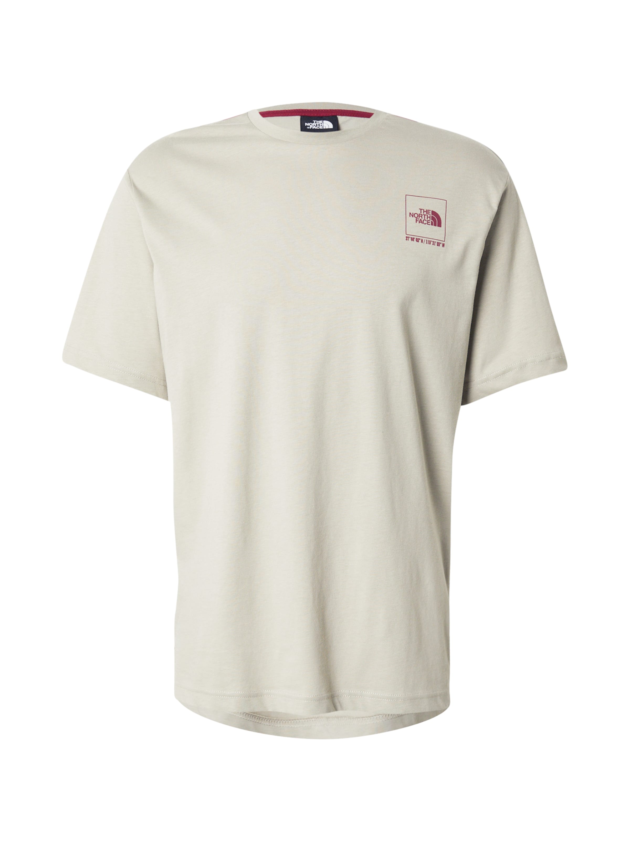 THE NORTH FACE Тениска 'Coordinates' в сиво-бежово / винено червено, Преглед на продукта