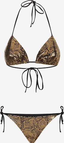 Triangle Bikini 'Marzia Golden' Bikinville en or : devant
