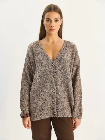 Bianco Lucci Gebreid vest in Bruin