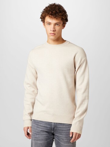 JACK & JONES Sweter 'KEEGAN' w kolorze beżowy: przód