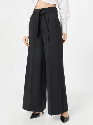 Wide Leg Pantalon à pince Kate Spade en noir : devant